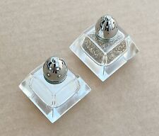glass cubes 2 set silver for sale  Highlands