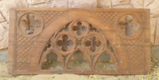 Painel lateral/painel de parede de madeira de teca gótico vitoriano esculpido à mão em madeira comprar usado  Enviando para Brazil