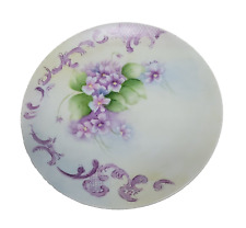 Vintage Hand Painted Violets China Plate Artist Signed Smith for sale  Shipping to South Africa