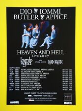 Heaven And Hell 2007 UK tour A5 flyer…ideal for framing! Dio, Iommi, Butler! comprar usado  Enviando para Brazil