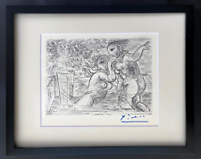 PABLO PICASSO + 1955 SIGNED SUPERB PRINT MATTED AND FRAMED + LIST for sale  Shipping to South Africa