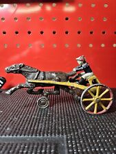 Antiguo caballo de carreras de hierro fundido vintage Sulky con jinete segunda mano  Embacar hacia Argentina