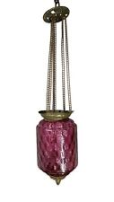 antique cranberry glass lamp for sale  Kill Devil Hills