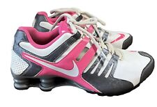 Tênis de corrida Nike Shox 639657-108 rosa branco prata feminino tamanho 8.5, usado comprar usado  Enviando para Brazil