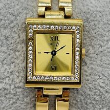 Relógio Guess Feminino Quadrado Pavê Moldura Pulseira Tom Dourado 20mm Nova Bateria comprar usado  Enviando para Brazil