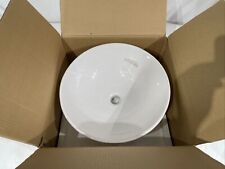 Pia de vaso de cerâmica moderna - Vaidade de banheiro - Pequena redonda branca - comprar usado  Enviando para Brazil