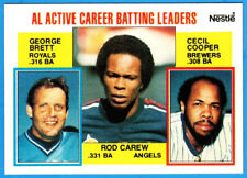 1984 Nestle AL ACTIVE CAREER BATTING LEADERS - Rod Carew George Brett Cooper  A for sale  Shipping to South Africa