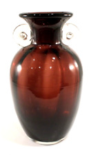 Vase burgundy ribbed for sale  Waterville
