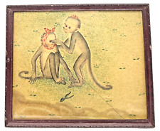 Vtg framed monkey for sale  Tolar