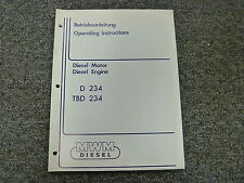 Manual de manutenção do operador do proprietário do motor diesel MWM D234 e TBD234 comprar usado  Enviando para Brazil