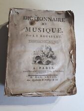 1768. dictionnaire musique d'occasion  Rouen-