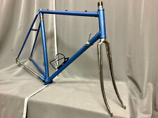 CULT Vintage Rossin Record Frame Columbus Glove Set + Campagnolo 81 Midblue 56.5 for sale  Shipping to South Africa