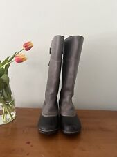 Sorel Slimpack II Tall Equestrian Waterproof Leather Riding Boot Gray Sz 6, used for sale  Shipping to South Africa