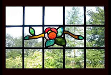 Art Deco English Floral Stained Glass Window for sale  Shipping to Canada