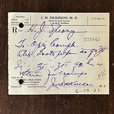 1925 handwritten medical for sale  Shipping to Ireland