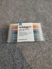 Kingart Twin-Tip Metallic Pens, Set of 10 Vivid Colors, Double-Ended Fine Tips for sale  Shipping to South Africa