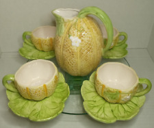 Used, Japanese Tea Set Mann 9 Piece Melon Theme Ceramic Porcelain Made in Japan for sale  Shipping to South Africa