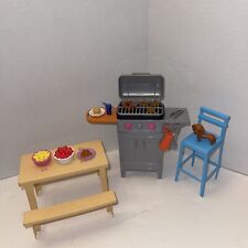 Conjunto de churrasqueira e animal de estimação Barbie com grelha, banquinho, churrasqueira e mesa de piquenique Dream Camper comprar usado  Enviando para Brazil