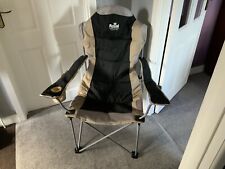 Royal President XL Folding Camping Chair - Black/Silver/Beige, used for sale  Shipping to South Africa