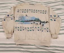 Vintage Fishing Bass Boat AU Sportswear Sweater 1990 Pullover Mens L USA for sale  Shipping to South Africa