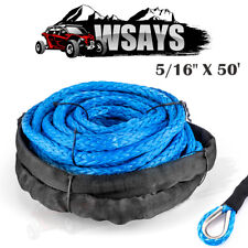 5/16" x 50' Synthetic Winch Rope Line Recovery Cable 12000LB for UTV Jeep Winch for sale  Shipping to South Africa