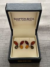 Amber earrings sterling for sale  STEVENAGE