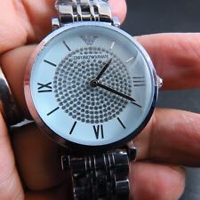 Używany, Nowy All Steel Emporio Armani Diamond Crystal Kwarcowy zegarek damski na sprzedaż  Wysyłka do Poland