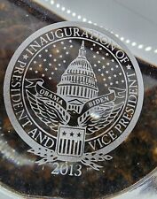 Obama Biden 2013 Inauguration Crystal Glass Paperweight President USA , used for sale  Shipping to South Africa