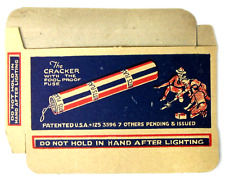 Used, 1926 Hitt's THUNDER FLASHCRACKA 2 inch 10's firecracker MINT BOX empty flat for sale  Shipping to South Africa
