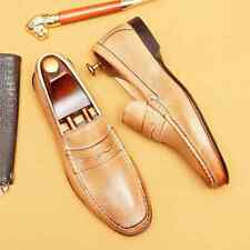 Mocassins masculinos sapatos sociais de couro genuíno mocassins de casamento comprar usado  Enviando para Brazil