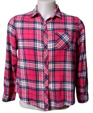 Camisa feminina Old Mill tamanho XL flanela botão rosa xadrez mangas compridas comprar usado  Enviando para Brazil