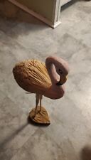 pink wood carving flamingo for sale  Wesley Chapel