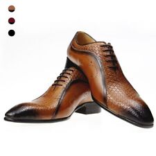Vestido masculino 2023 couro genuíno escritório luxo sapatos formais pontiagudos comprar usado  Enviando para Brazil