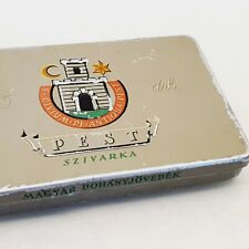Vintage empty tin box antique cigarette tin Hungary 1940's  for sale  Shipping to Canada