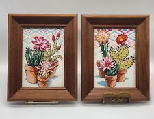 Needlepoint cactus framed for sale  New River