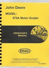 John Deere 570A Motor Grader Operators Owners Manual omt78880 for sale  Shipping to South Africa