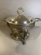 Vintage Chafin  9” Silver Plated, Chafin  Warming Dish With Cover No Insert for sale  Shipping to South Africa