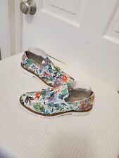 Usado, Mocasín de cuero Zapato suela Oxford estampado botánico para mujer EE. UU. talla 8,5 EU 39 segunda mano  Embacar hacia Argentina