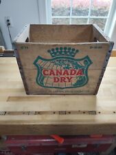 Vintage D11 Canada Dry Ginger Ale Wooden Crate Metal Trim Wood Box for sale  Shipping to South Africa