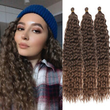 Extensões de cabelo de crochê onda profunda 22" ondas oceânicas encaracoladas torção trançada comprar usado  Enviando para Brazil