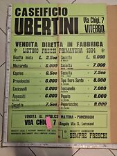 Manifesto caseificio ubertini usato  Viterbo