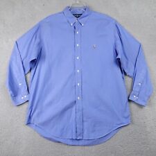 Camisa polo masculina Ralph Lauren 17 34/35 azul botão para baixo Yarmouth L/S Oxford comprar usado  Enviando para Brazil