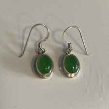 Silver jade earrings for sale  RUISLIP