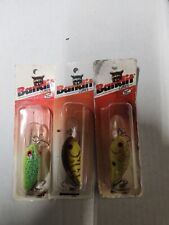 Used, 3 Vintage Bandit 200 Series Mustad triple grip Crankbait Fishing Lures bass boat for sale  Shipping to South Africa