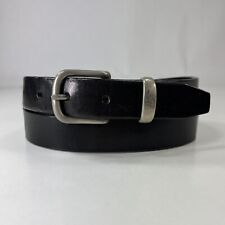 Calvin Klein Black Italian Saddle Leather Belt - Made in USA - Women's Size 30 for sale  Shipping to South Africa
