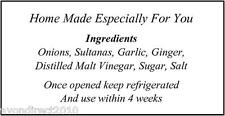 Personalised ingredients label for sale  Shipping to Ireland