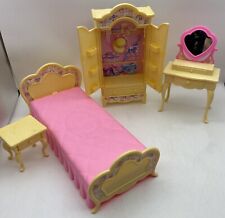 Barbie Bedroom Folding Pretty Wardrobe Bed Nightstand Vanity  1996 Mattel for sale  Shipping to South Africa