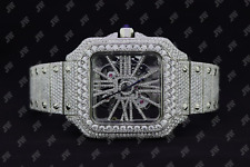 Relógio masculino quartzo VVS1 D moissanita diamante aço inoxidável luxo busto para baixo comprar usado  Enviando para Brazil