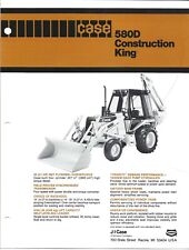 Used, Original Case 580D Construction King TLB Sales Brochure Form Number UD87680 for sale  Shipping to South Africa