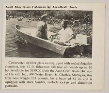 1961 Revista Foto Aero-Craft Fibra de Vidro Barco de Pesca Johnson Motor de Popa comprar usado  Enviando para Brazil